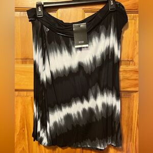 a.n.a Black and Gray Top